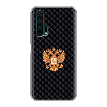 Силиконовый противоударный чехол на Huawei Honor 20 Pro с принтом Герб России принт Силиконовый противоударный чехол на Huawei Honor 20 Pro с принтом Герб России принт