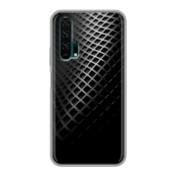 Силиконовый противоударный чехол на Huawei Honor 20 Pro с принтом Текстура металла Силиконовый противоударный чехол на Huawei Honor 20 Pro с принтом Текстура металла