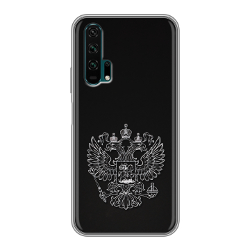 Силиконовый противоударный чехол на Huawei Honor 20 Pro с принтом Герб России