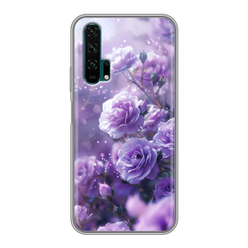 Силиконовый противоударный чехол на Huawei Honor 20 Pro с принтом Розы цветы Силиконовый противоударный чехол на Huawei Honor 20 Pro с принтом Розы цветы