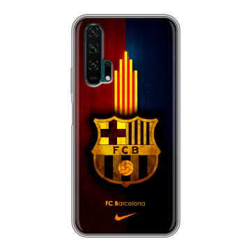 Силиконовый противоударный чехол на Huawei Honor 20 Pro с принтом Барселона Barcelona