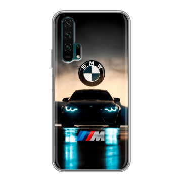 Силиконовый противоударный чехол на Huawei Honor 20 Pro с принтом БМВ BMW Силиконовый противоударный чехол на Huawei Honor 20 Pro с принтом БМВ BMW