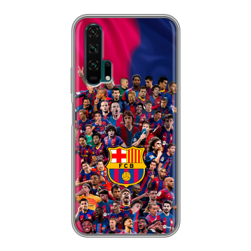 Силиконовый противоударный чехол на Huawei Honor 20 Pro с принтом Барселона Barcelona