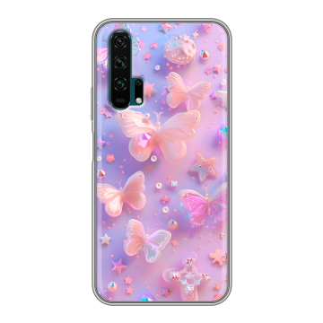 Силиконовый противоударный чехол на Huawei Honor 20 Pro с принтом Бабочки