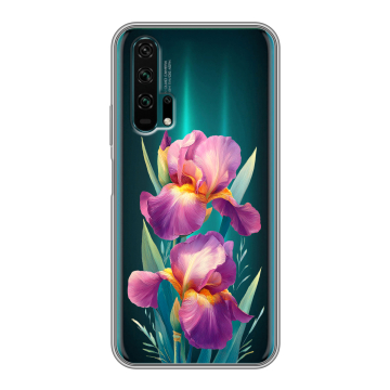 Силиконовый противоударный чехол на Huawei Honor 20 Pro с принтом Цветы орхидеи Силиконовый противоударный чехол на Huawei Honor 20 Pro с принтом Цветы орхидеи