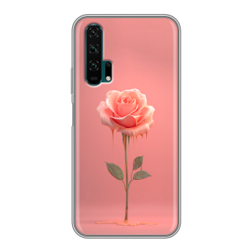 Силиконовый противоударный чехол на Huawei Honor 20 Pro с принтом Розовая роза Силиконовый противоударный чехол на Huawei Honor 20 Pro с принтом Розовая роза