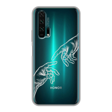 Силиконовый противоударный чехол на Huawei Honor 20 Pro с принтом Сотворение мира Силиконовый противоударный чехол на Huawei Honor 20 Pro с принтом Сотворение мира