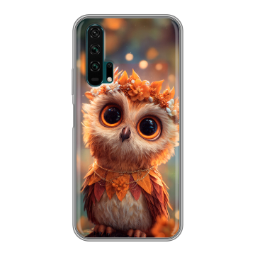 Силиконовый противоударный чехол на Huawei Honor 20 Pro с принтом Милая сова