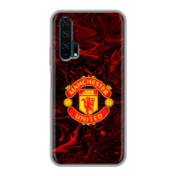 Силиконовый противоударный чехол на Huawei Honor 20 Pro с принтом Manchester United