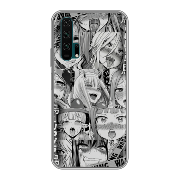 Силиконовый противоударный чехол на Huawei Honor 20 Pro с принтом Ahegao Ахегао Аниме