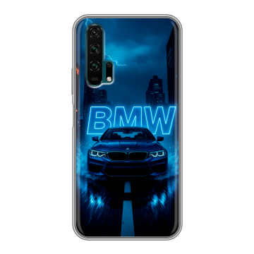 Силиконовый противоударный чехол на Huawei Honor 20 Pro с принтом BMW БМВ Силиконовый противоударный чехол на Huawei Honor 20 Pro с принтом BMW БМВ