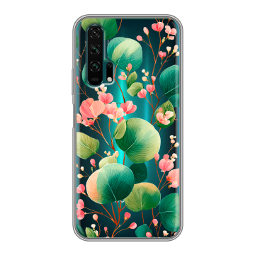 Силиконовый противоударный чехол на Huawei Honor 20 Pro с принтом женский