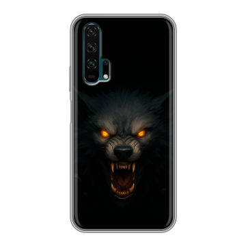 Силиконовый противоударный чехол на Huawei Honor 20 Pro с принтом Волк