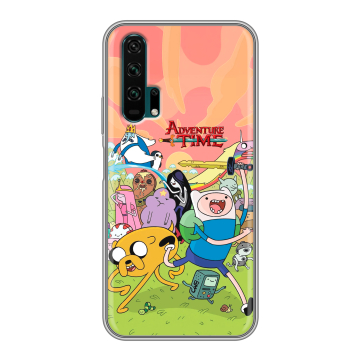 Силиконовый противоударный чехол на Huawei Honor 20 Pro с принтом Adventure time Время приключений
