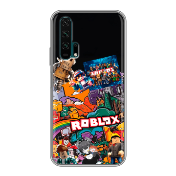 Силиконовый противоударный чехол на Huawei Honor 20 Pro с принтом Roblox Роблокс Силиконовый противоударный чехол на Huawei Honor 20 Pro с принтом Roblox Роблокс