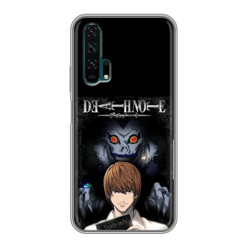 Силиконовый противоударный чехол на Huawei Honor 20 Pro с принтом Death note Тетрадь смерти