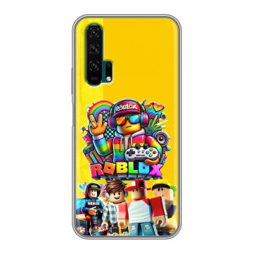 Силиконовый противоударный чехол на Huawei Honor 20 Pro с принтом Roblox Роблокс Силиконовый противоударный чехол на Huawei Honor 20 Pro с принтом Roblox Роблокс