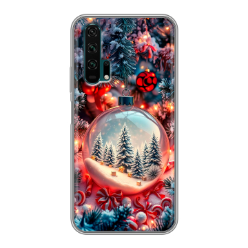Силиконовый противоударный чехол на Huawei Honor 20 Pro с принтом Новый год