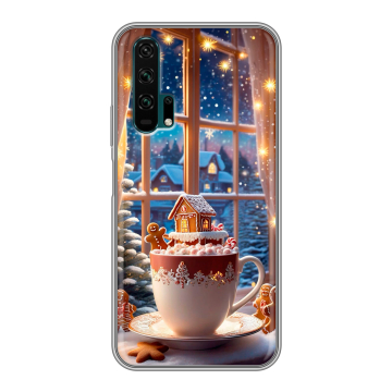 Силиконовый противоударный чехол на Huawei Honor 20 Pro с принтом Новый год