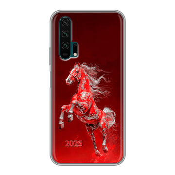 Силиконовый противоударный чехол на Huawei Honor 20 Pro с принтом Новый год