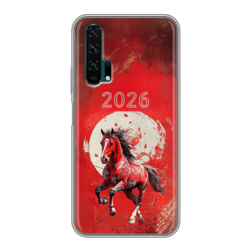 Силиконовый противоударный чехол на Huawei Honor 20 Pro с принтом Новый год