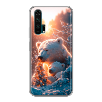 Силиконовый противоударный чехол на Huawei Honor 20 Pro с принтом Новый год