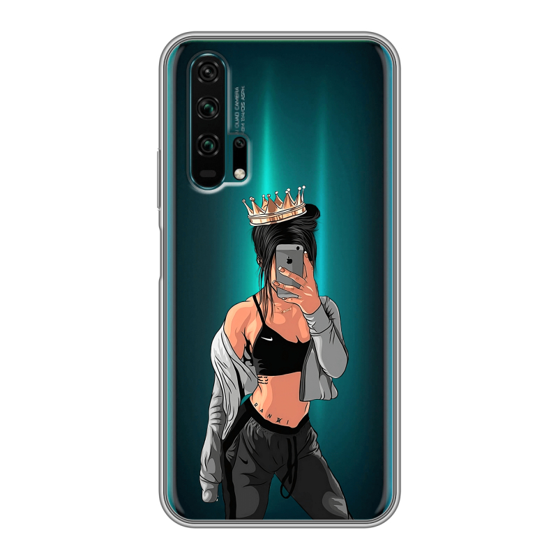Силиконовый противоударный чехол на Huawei Honor 20 Pro с принтом Женские принты Силиконовый противоударный чехол на Huawei Honor 20 Pro с принтом Женские принты
