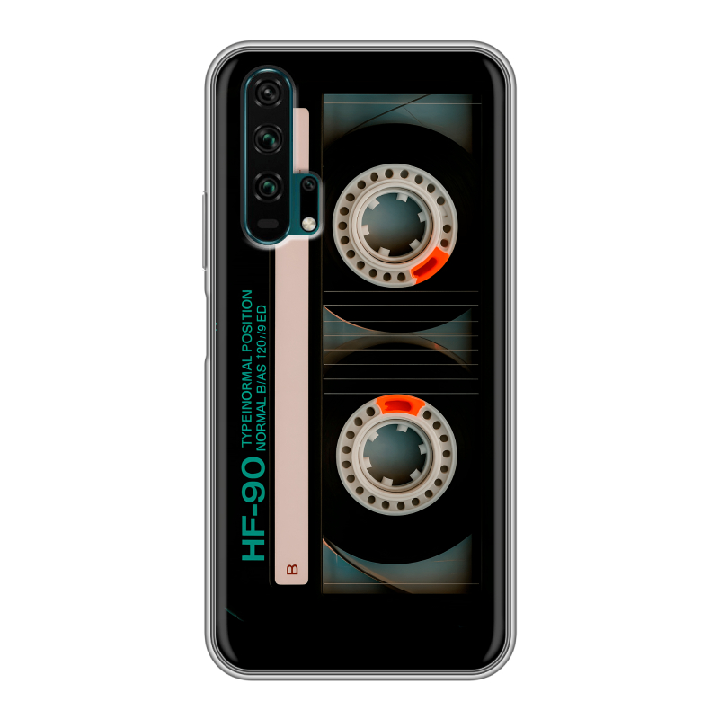 Силиконовый противоударный чехол на Huawei Honor 20 Pro с принтом Кассета Силиконовый противоударный чехол на Huawei Honor 20 Pro с принтом Кассета