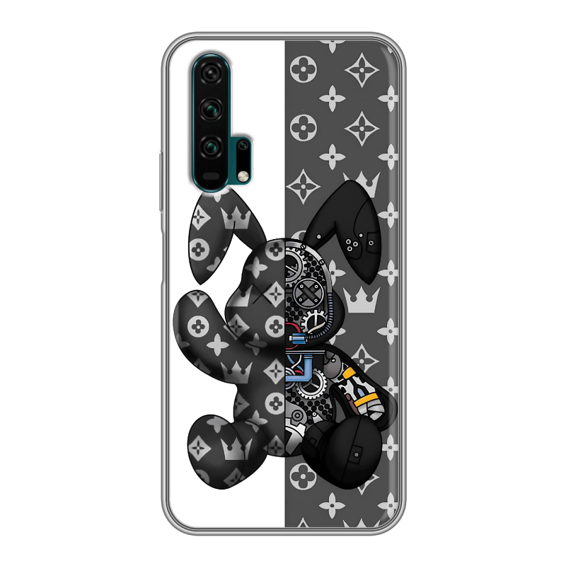 Силиконовый противоударный чехол на Huawei Honor 20 Pro с принтом Луи робот Силиконовый противоударный чехол на Huawei Honor 20 Pro с принтом Луи робот