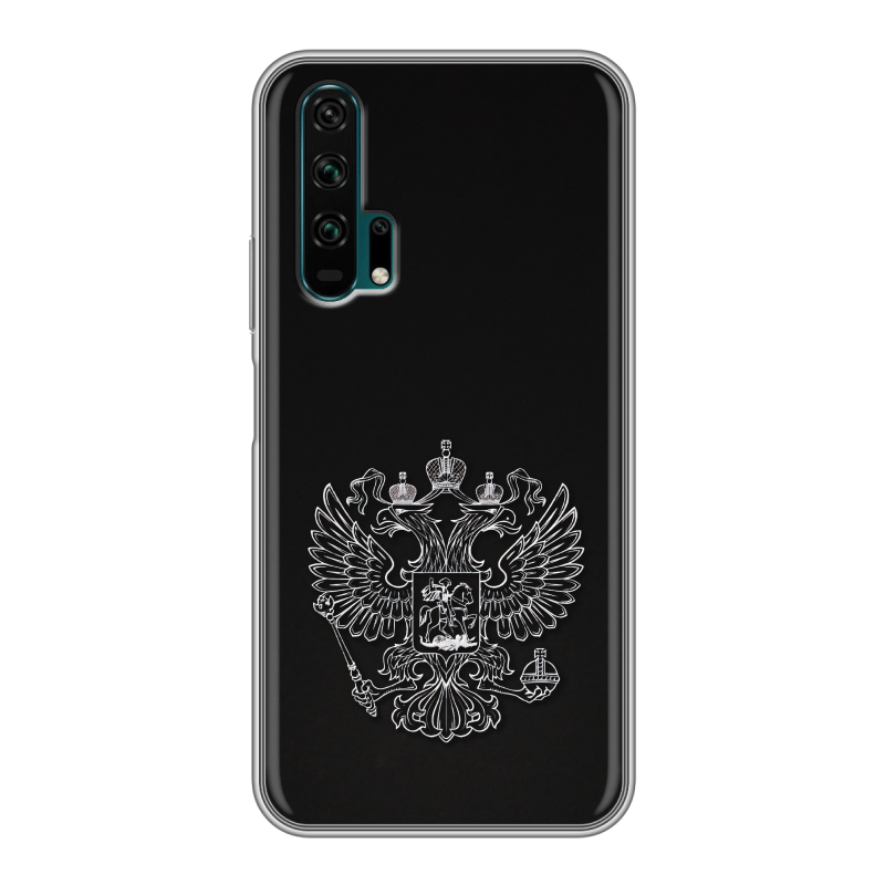 Силиконовый противоударный чехол на Huawei Honor 20 Pro с принтом Герб России Силиконовый противоударный чехол на Huawei Honor 20 Pro с принтом Герб России