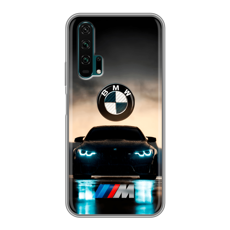 Силиконовый противоударный чехол на Huawei Honor 20 Pro с принтом БМВ BMW Силиконовый противоударный чехол на Huawei Honor 20 Pro с принтом БМВ BMW