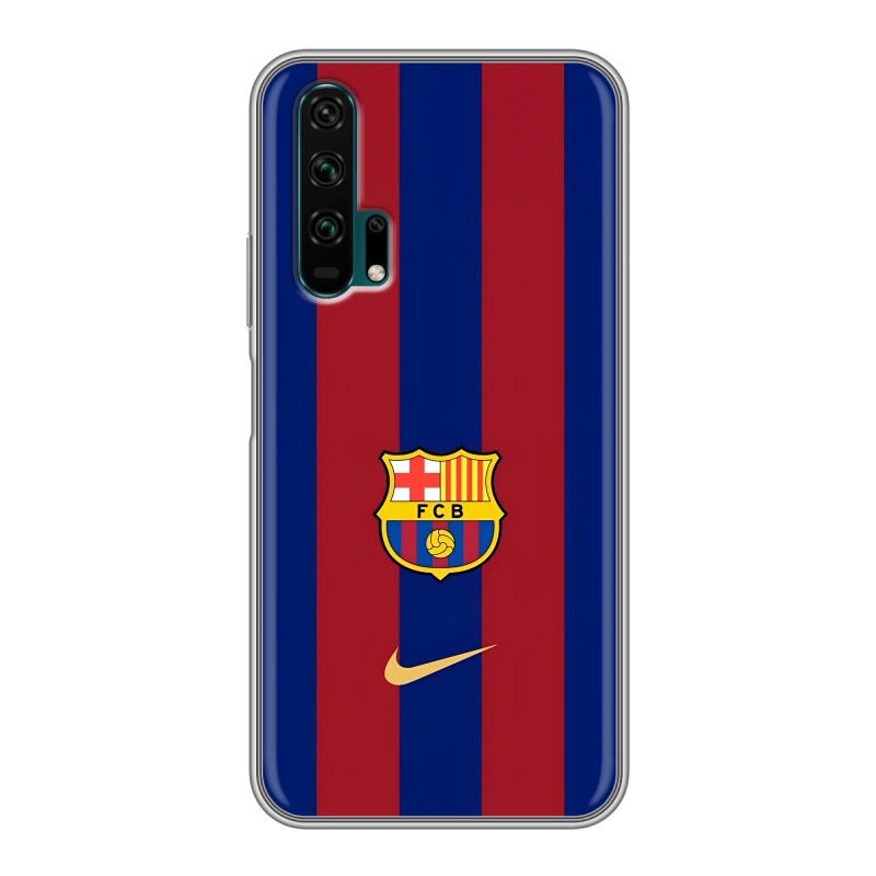 Силиконовый противоударный чехол на Huawei Honor 20 Pro с принтом Барселона Barcelona Силиконовый противоударный чехол на Huawei Honor 20 Pro с принтом Барселона Barcelona