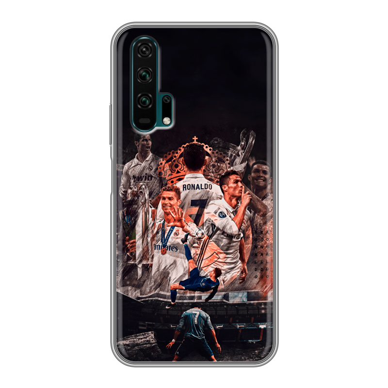 Силиконовый противоударный чехол на Huawei Honor 20 Pro с принтом Реал Роналдо Real Ronaldo Силиконовый противоударный чехол на Huawei Honor 20 Pro с принтом Реал Роналдо Real Ronaldo