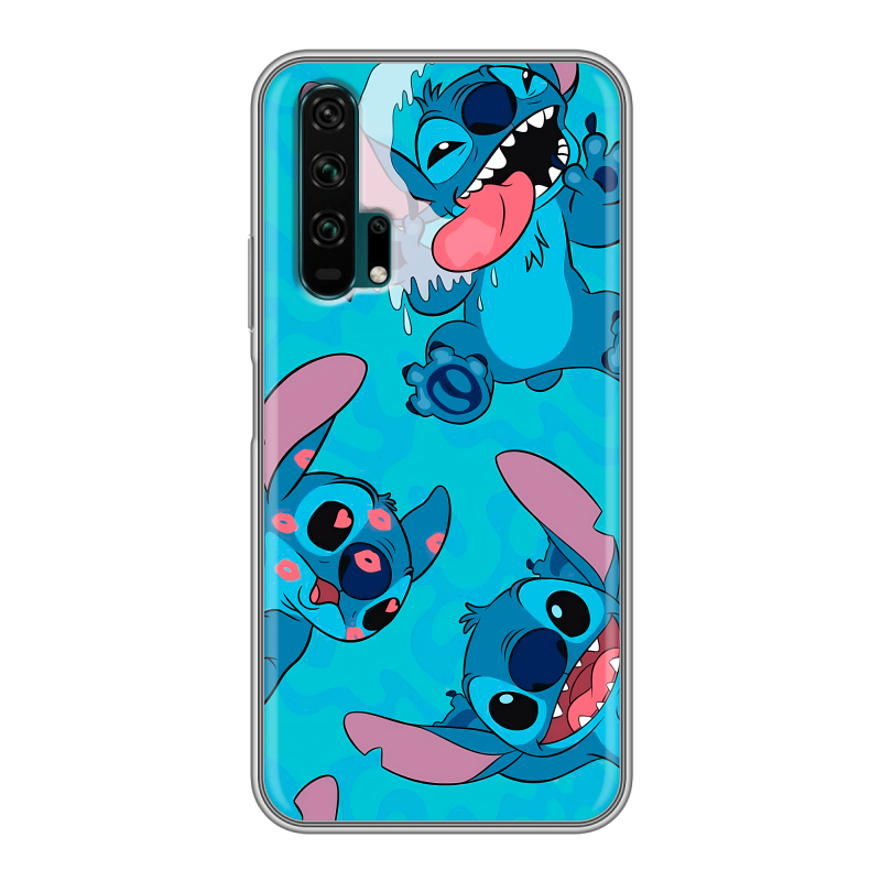Силиконовый противоударный чехол на Huawei Honor 20 Pro с принтом Лило и Стич Силиконовый противоударный чехол на Huawei Honor 20 Pro с принтом Лило и Стич