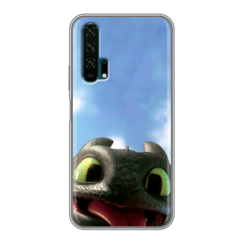 Силиконовый противоударный чехол на Huawei Honor 20 Pro с принтом Как приручить дракона Силиконовый противоударный чехол на Huawei Honor 20 Pro с принтом Как приручить дракона