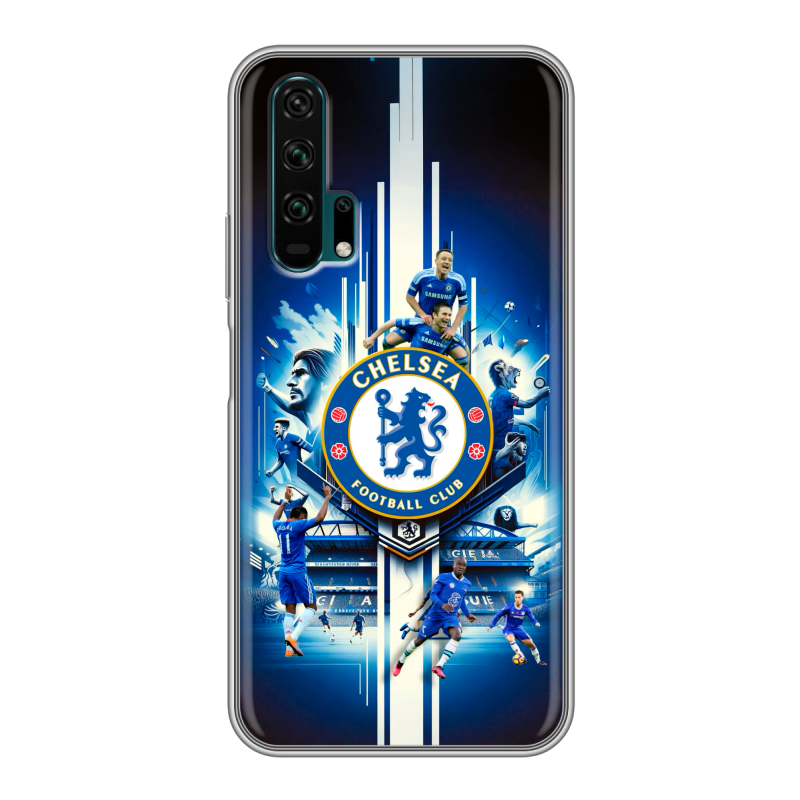 Силиконовый противоударный чехол на Huawei Honor 20 Pro с принтом Chelsea Челси Силиконовый противоударный чехол на Huawei Honor 20 Pro с принтом Chelsea Челси