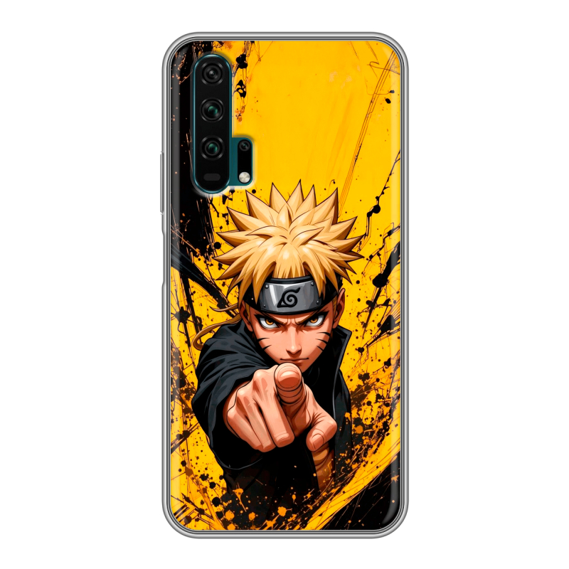 Силиконовый противоударный чехол на Huawei Honor 20 Pro с принтом Naruto Наруто Силиконовый противоударный чехол на Huawei Honor 20 Pro с принтом Naruto Наруто