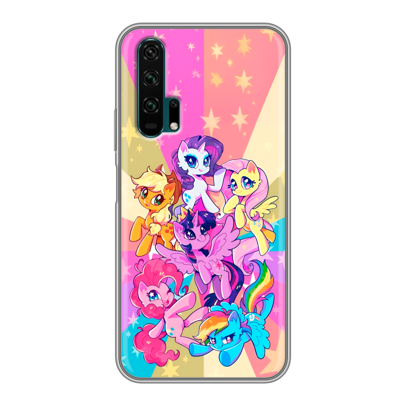 Силиконовый противоударный чехол на Huawei Honor 20 Pro с принтом My little pony Дружба чудо Силиконовый противоударный чехол на Huawei Honor 20 Pro с принтом My little pony Дружба чудо