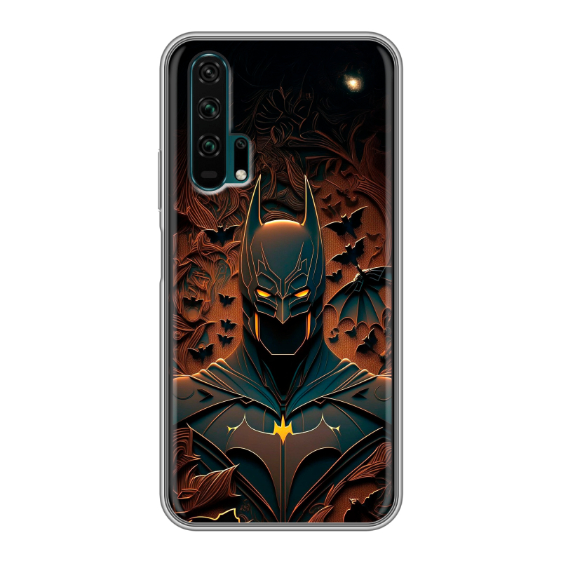 Силиконовый противоударный чехол на Huawei Honor 20 Pro с принтом Batman Бэтмен Силиконовый противоударный чехол на Huawei Honor 20 Pro с принтом Batman Бэтмен