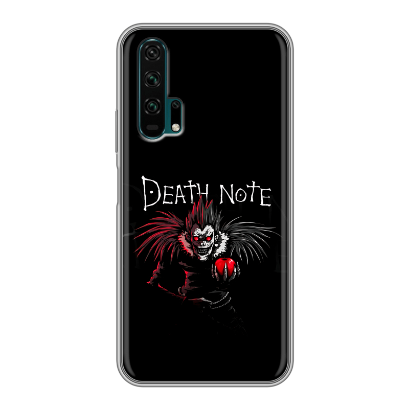 Силиконовый противоударный чехол на Huawei Honor 20 Pro с принтом Death note Тетрадь смерти Силиконовый противоударный чехол на Huawei Honor 20 Pro с принтом Death note Тетрадь смерти