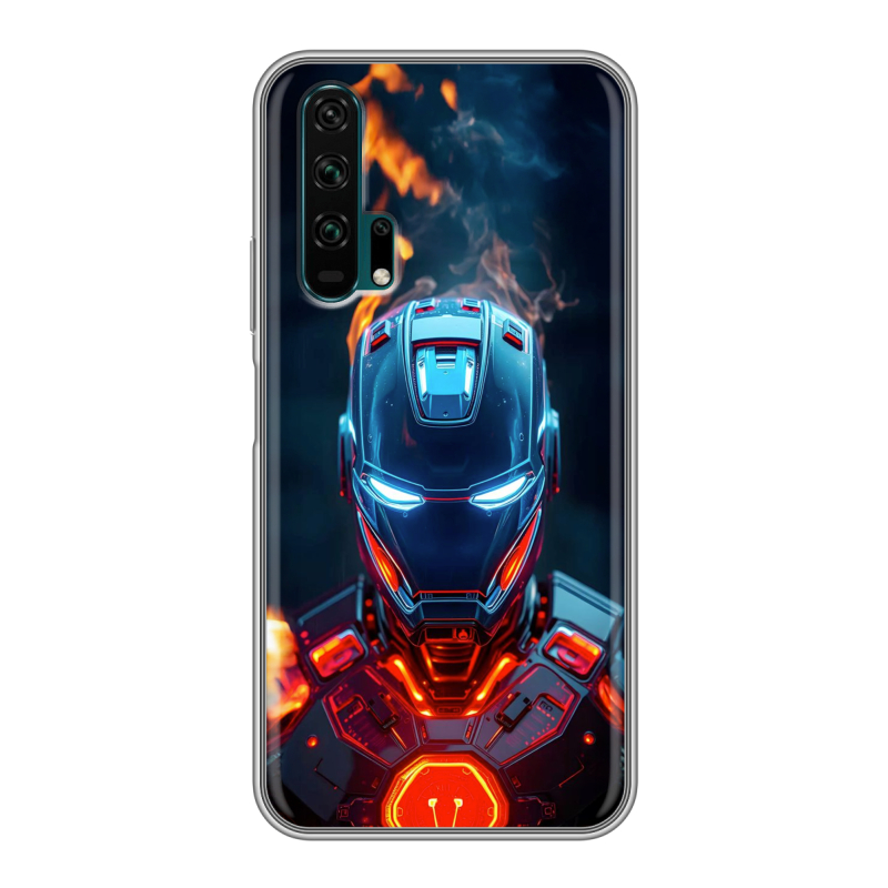Силиконовый противоударный чехол на Huawei Honor 20 Pro с принтом IronMan Железный человек Силиконовый противоударный чехол на Huawei Honor 20 Pro с принтом IronMan Железный человек