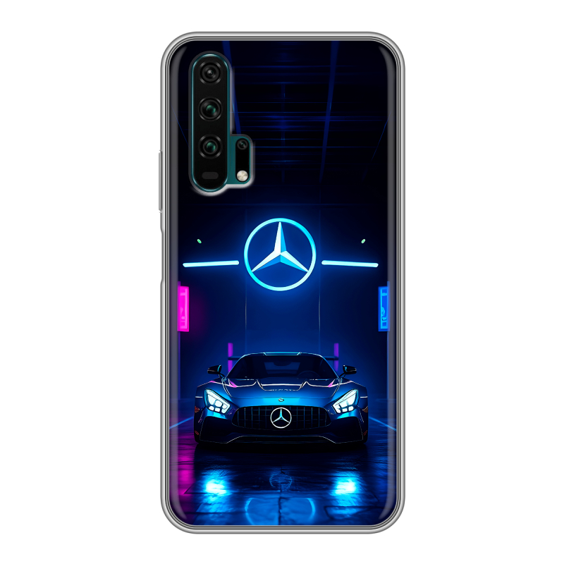 Силиконовый противоударный чехол на Huawei Honor 20 Pro с принтом Mercedes Мерседес Силиконовый противоударный чехол на Huawei Honor 20 Pro с принтом Mercedes Мерседес