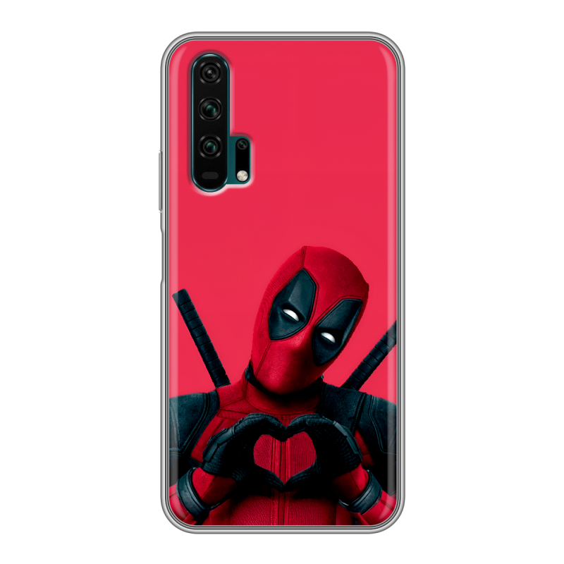 Силиконовый противоударный чехол на Huawei Honor 20 Pro с принтом Дедпул Deadpool Силиконовый противоударный чехол на Huawei Honor 20 Pro с принтом Дедпул Deadpool