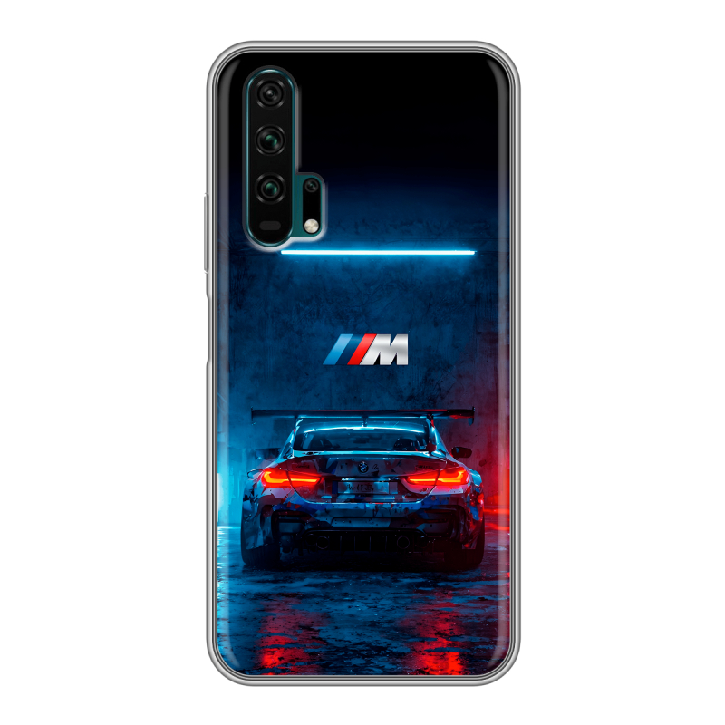 Силиконовый противоударный чехол на Huawei Honor 20 Pro с принтом BMW БМВ Силиконовый противоударный чехол на Huawei Honor 20 Pro с принтом BMW БМВ