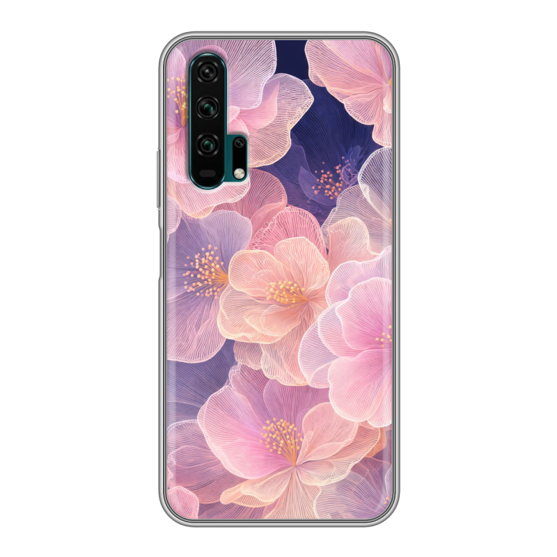 Силиконовый противоударный чехол на Huawei Honor 20 Pro с принтом женский Силиконовый противоударный чехол на Huawei Honor 20 Pro с принтом женский