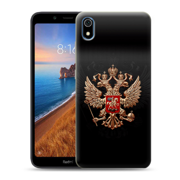 Силиконовый чехол на Xiaomi RedMi 7A с принтом Герб России Силиконовый чехол на Xiaomi RedMi 7A с принтом Герб России