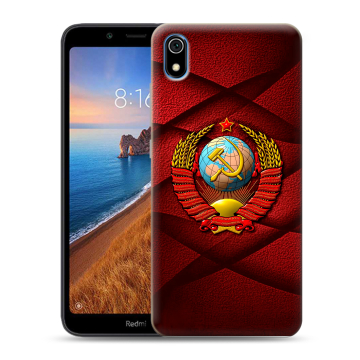 Силиконовый чехол на Xiaomi RedMi 7A с принтом Герб СССР Силиконовый чехол на Xiaomi RedMi 7A с принтом Герб СССР