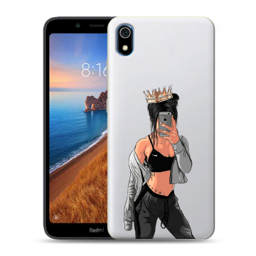 Силиконовый чехол на Xiaomi RedMi 7A с принтом Женские принты Силиконовый чехол на Xiaomi RedMi 7A с принтом Женские принты
