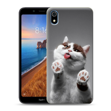 Силиконовый чехол на Xiaomi RedMi 7A с принтом Коты Силиконовый чехол на Xiaomi RedMi 7A с принтом Коты