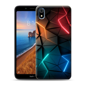 Силиконовый чехол на Xiaomi RedMi 7A с принтом Абстракция неон Силиконовый чехол на Xiaomi RedMi 7A с принтом Абстракция неон